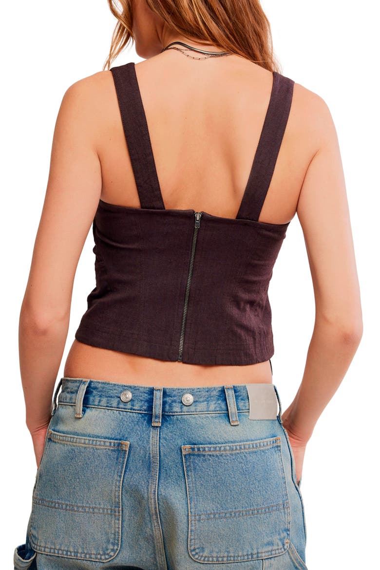 Dani Corset Tank, Alternate, color, DEEP FUDGE