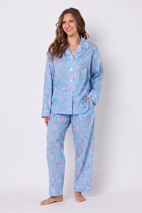 Floral Cotton Voile Pajama Set