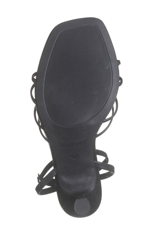 Top Guy Shoes Vero Bow Sandal In Black Pu