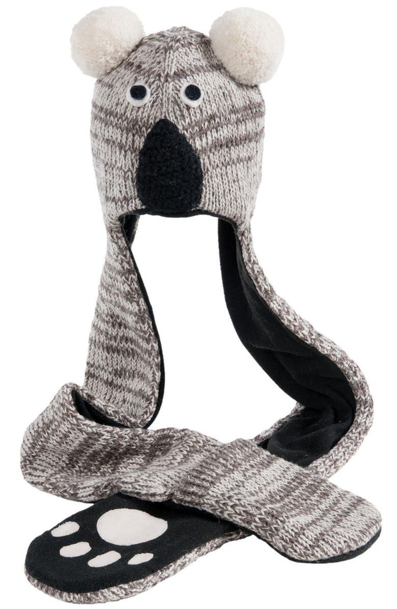 Nirvanna Designs Koala Hatscarf, Main, color, White