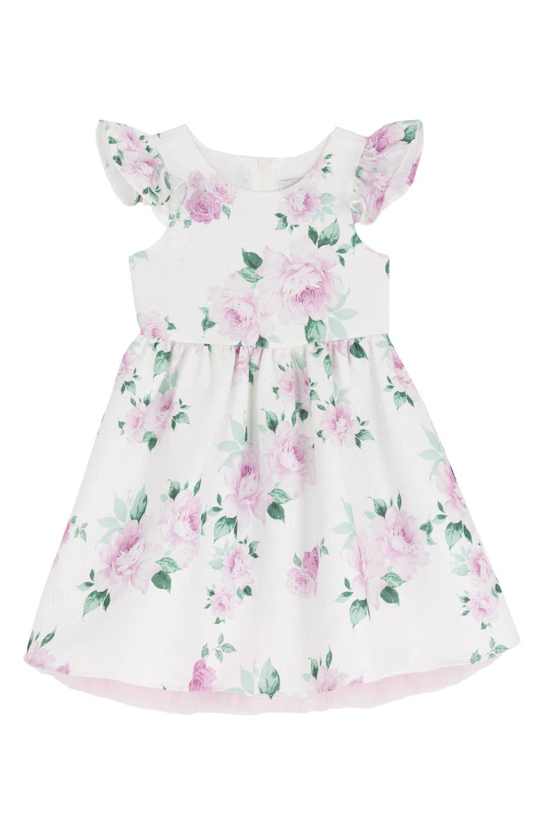 Rare Editions Kids' Floral Jacquard Party Dress, Main, color, Lilac