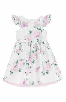 Rare Editions Kids' Floral Jacquard Party Dress