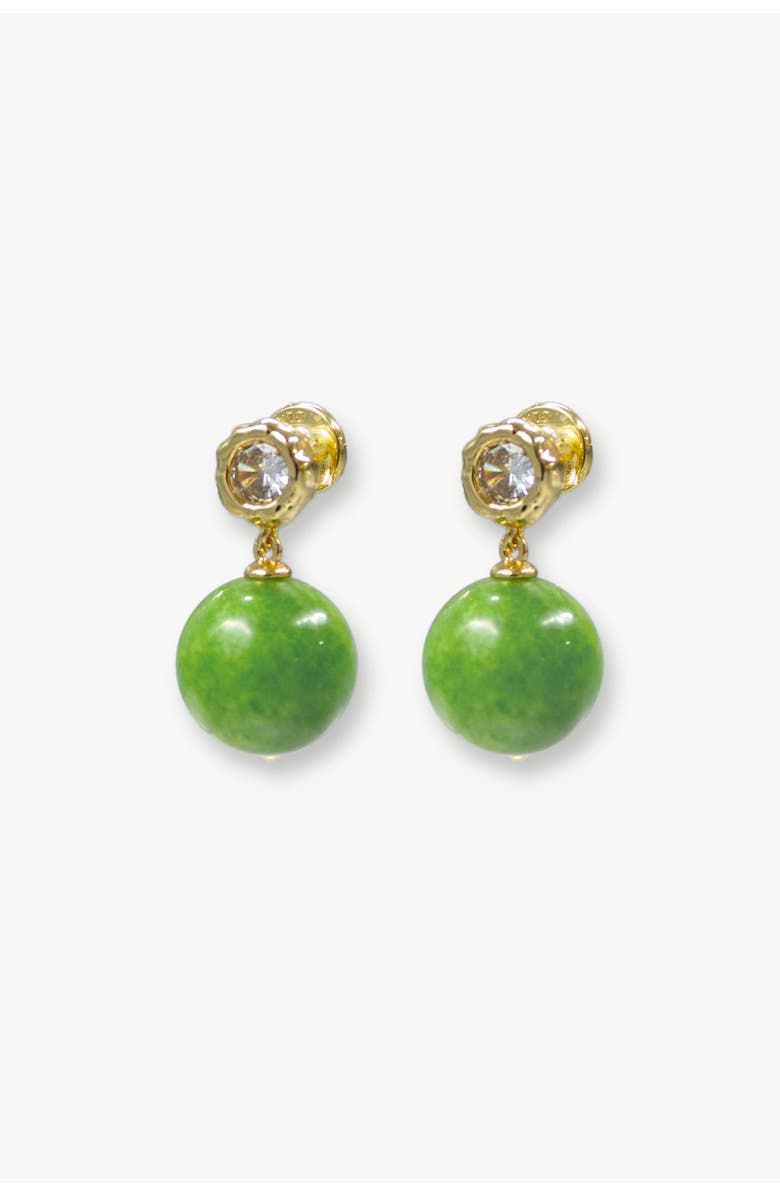 Classicharms Olivia Peridot Bead Drop Earrings, Main, color, Green