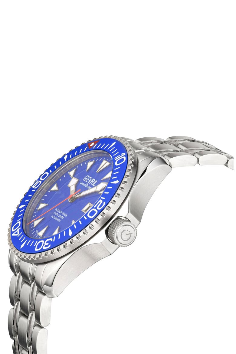 Hudson Yards Bracelet Watch, 43mm, Alternate, color, SILVER