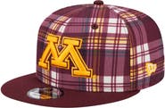New Era Men's New Era Maroon Minnesota Golden Gophers Plaid 9FIFTY Snapback Hat
