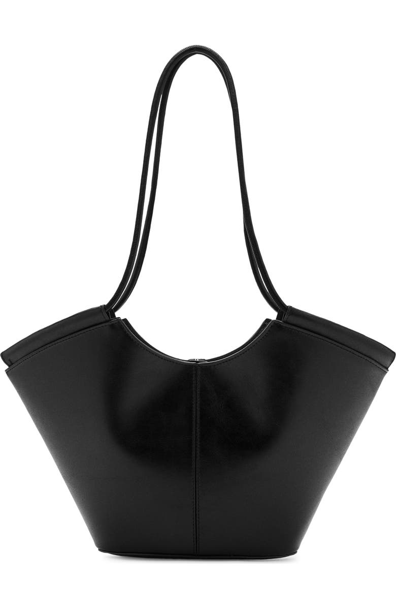 MANGO Faux Leahter Double Handle Bucket Bag, Main, color,