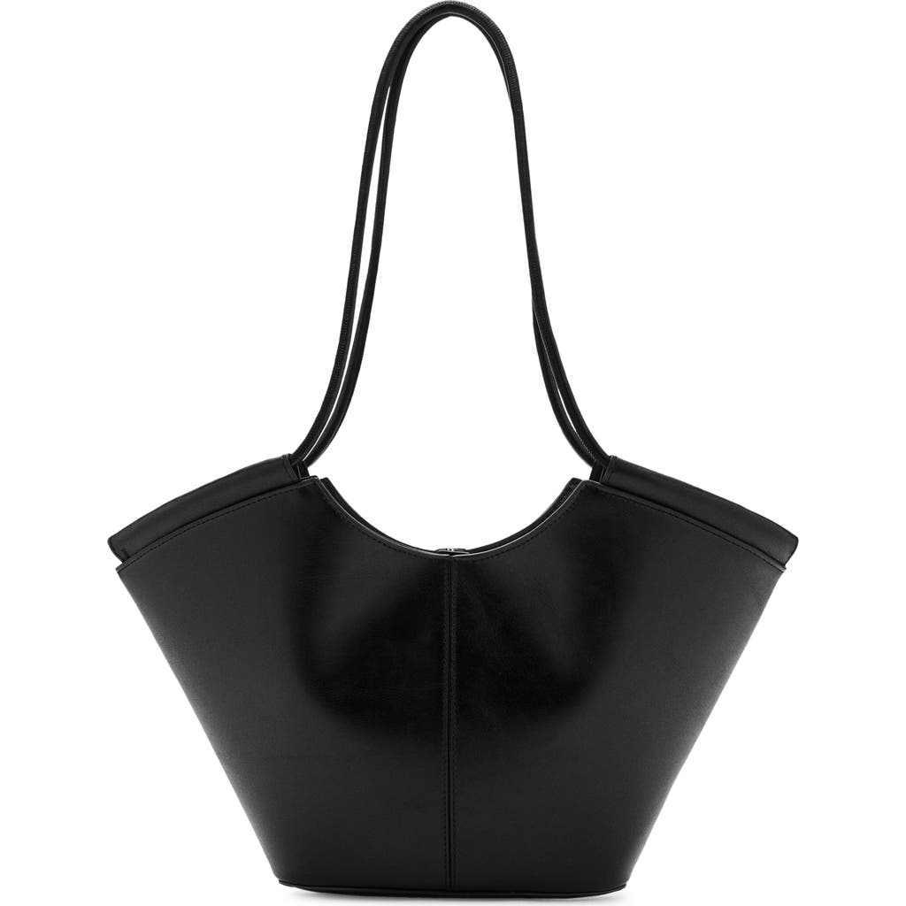 Mango Faux Leahter Double Handle Bucket Bag