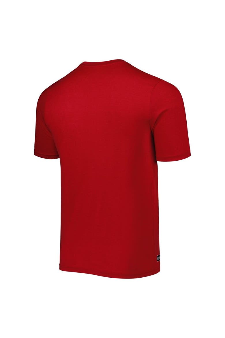 Men's New Era Red Tampa Bay Buccaneers Combine Authentic Training Huddle Up T-Shirt, Alternate, color, Red