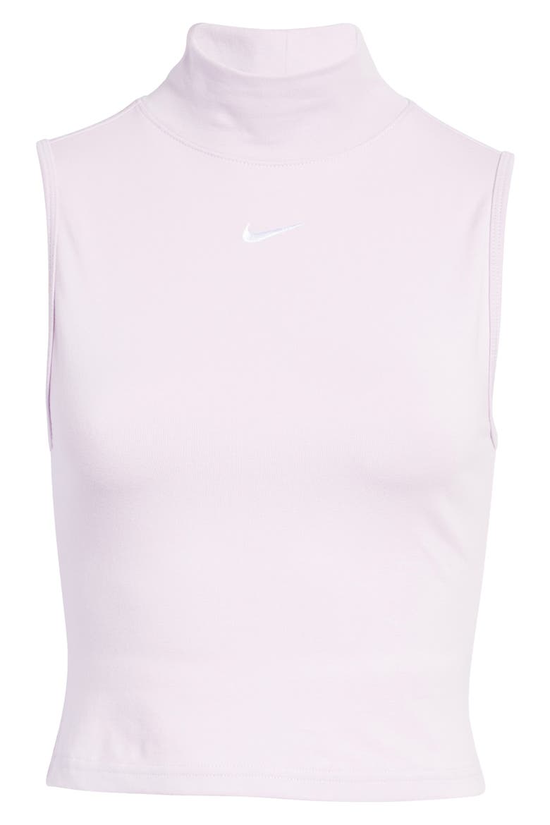Sportswear Collection Mock Neck Top, Alternate, color, DOLL/ WHITE