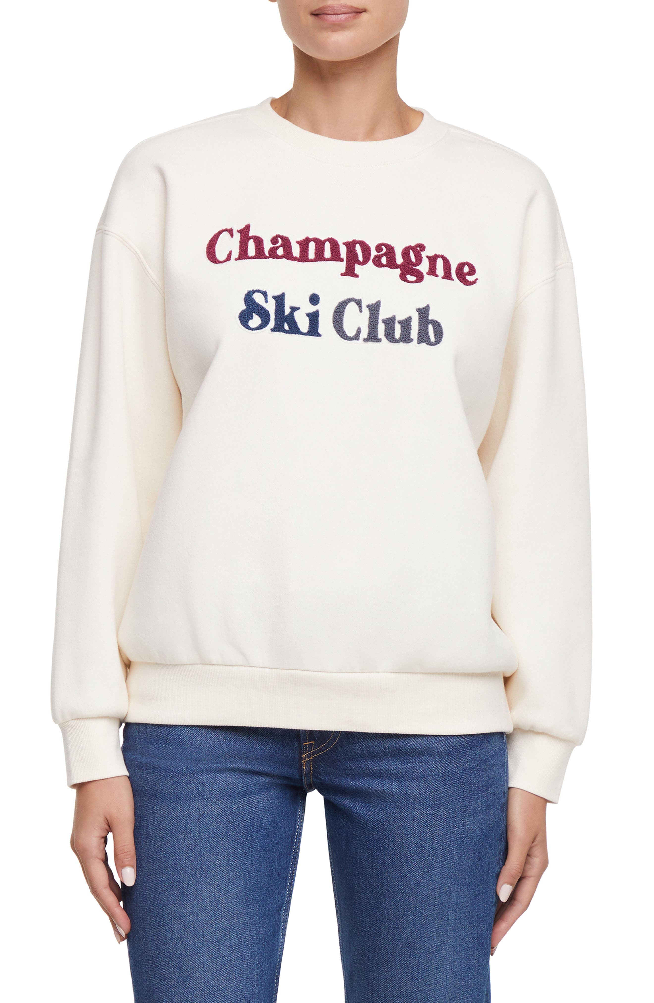Wildfox Champ Ski Embroidered Sweatshirt