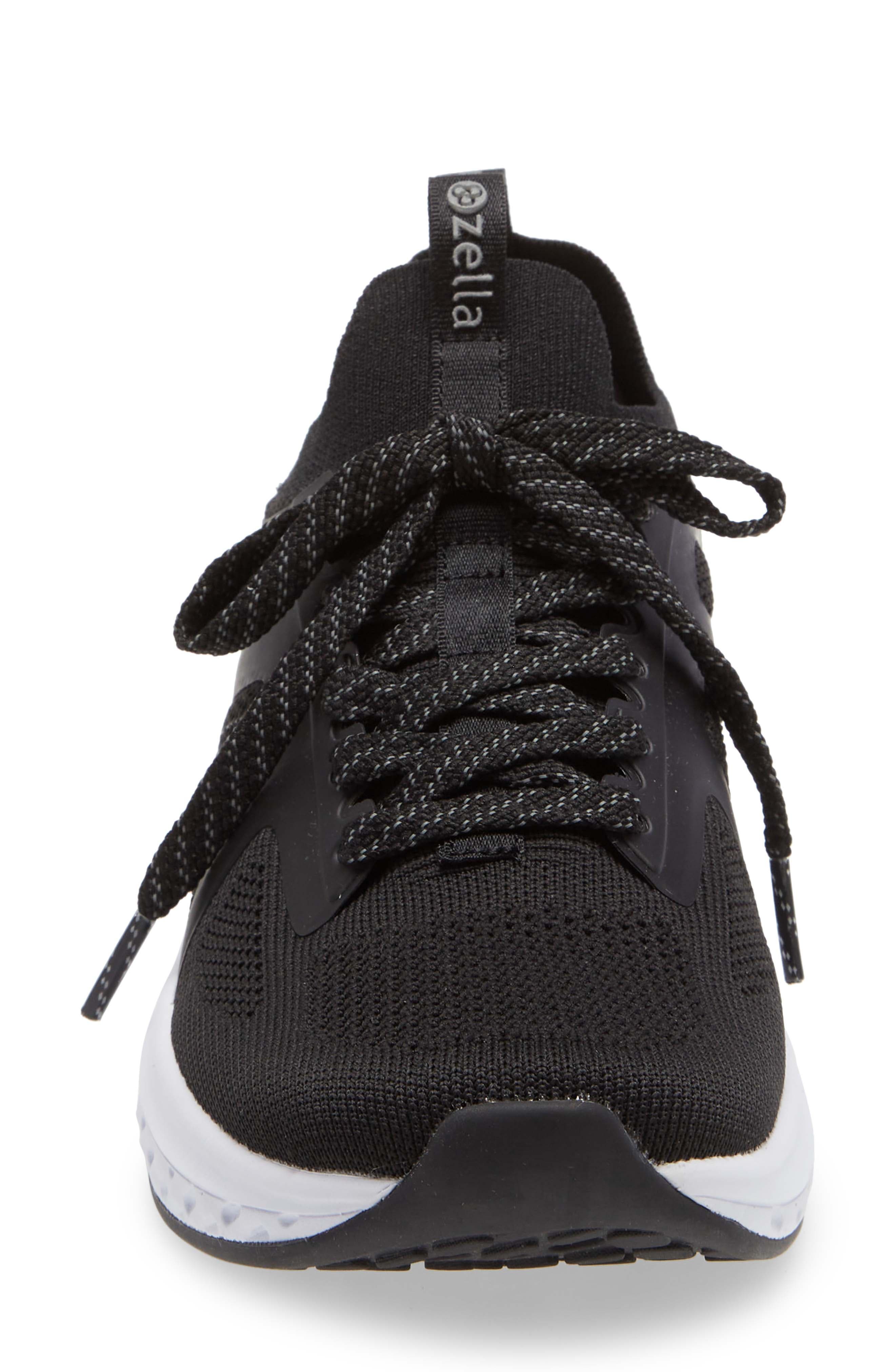 Zella Lifestyle Lace-Up Knit Sneaker, Alternate, color, 