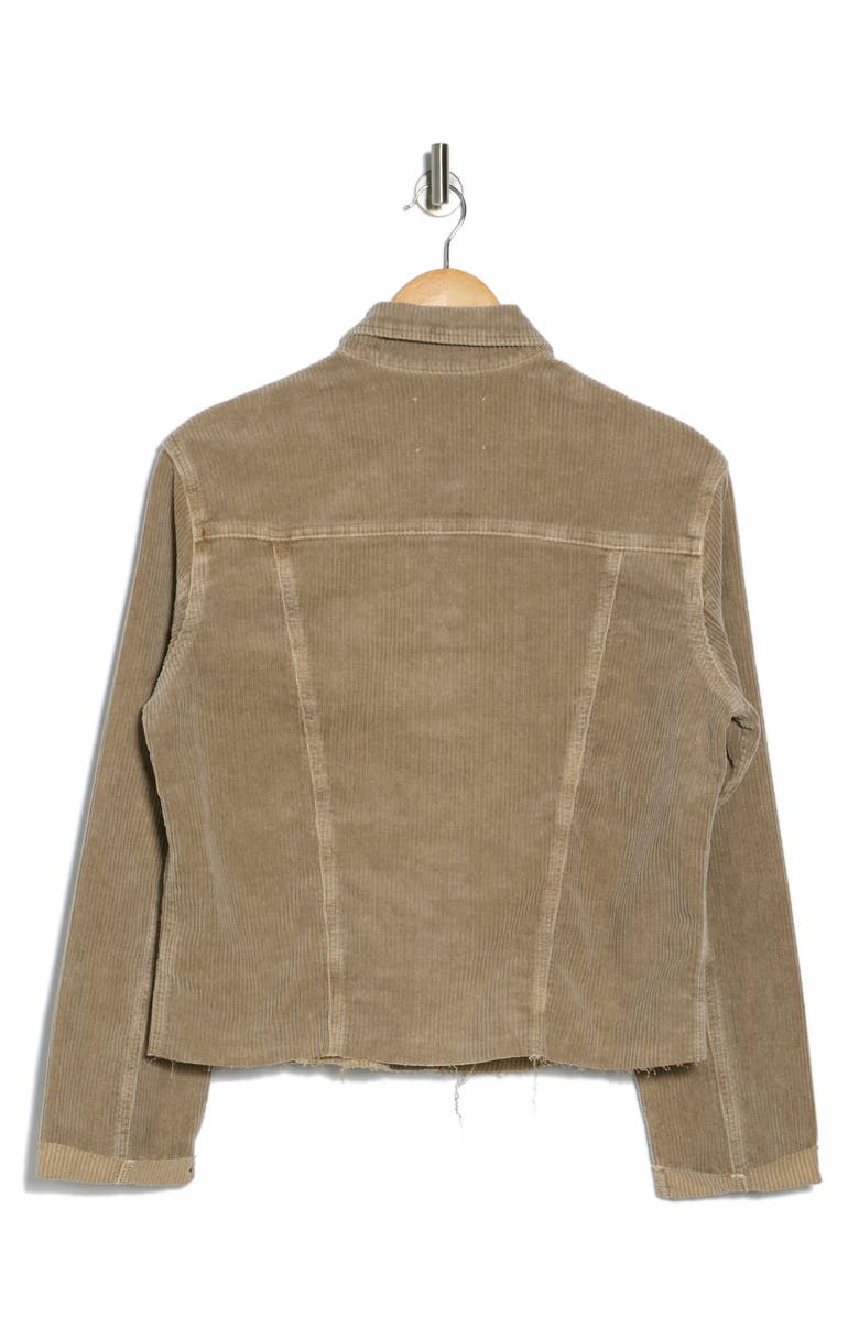 L'AGENCE Janelle Raw Hem Slim Corduroy Jacket, Alternate, color,