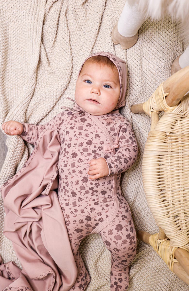 Manière Fall Floral Footie, Alternate, color, 