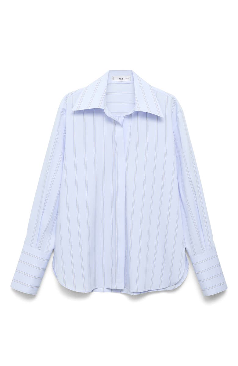 MANGO Stripe Shirt, Alternate, color, Sky Blue
