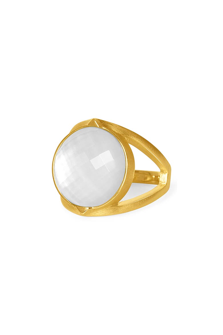 Galleria Quartz Doublet Ring, Alternate, color, IRIDESCENT PEARL/ GOLD