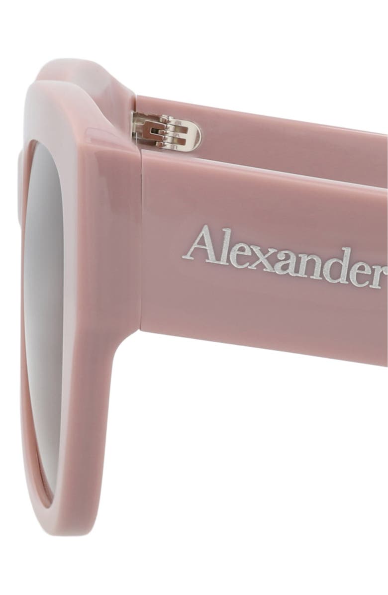 McQueen 55mm Square Sunglasses, Alternate, color, Pink Pink Red