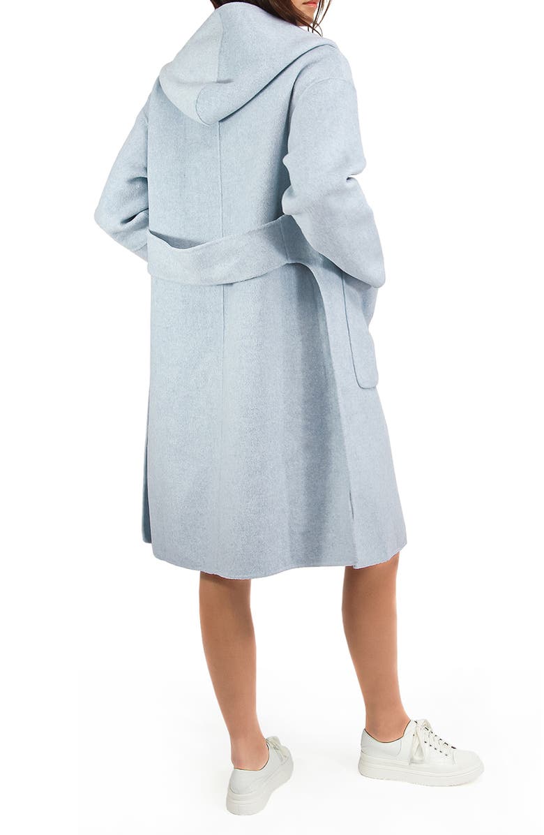 Belle & Bloom Walk This Way Wool Blend Coat, Alternate, color, Light Blue
