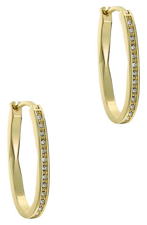 Shivanna Crystal Shimmer Hoop Earrings
