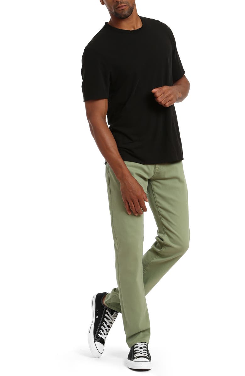 Mavi Jeans Marcus Slim Straight Leg Five Pocket Pants, Alternate, color, Basil Supermove
