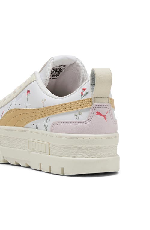 Puma Mayze Secret Garden Women's Sneakers In White-white