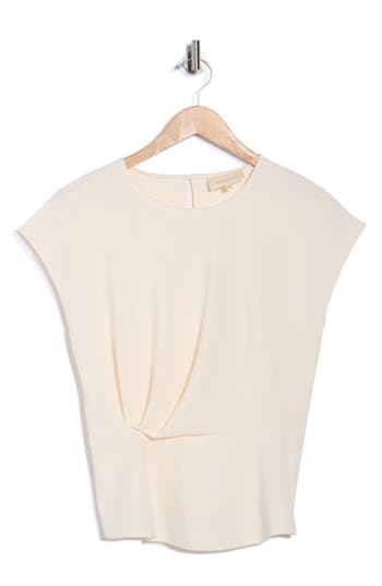 Melloday Techno Side Cinch Top In Neutral