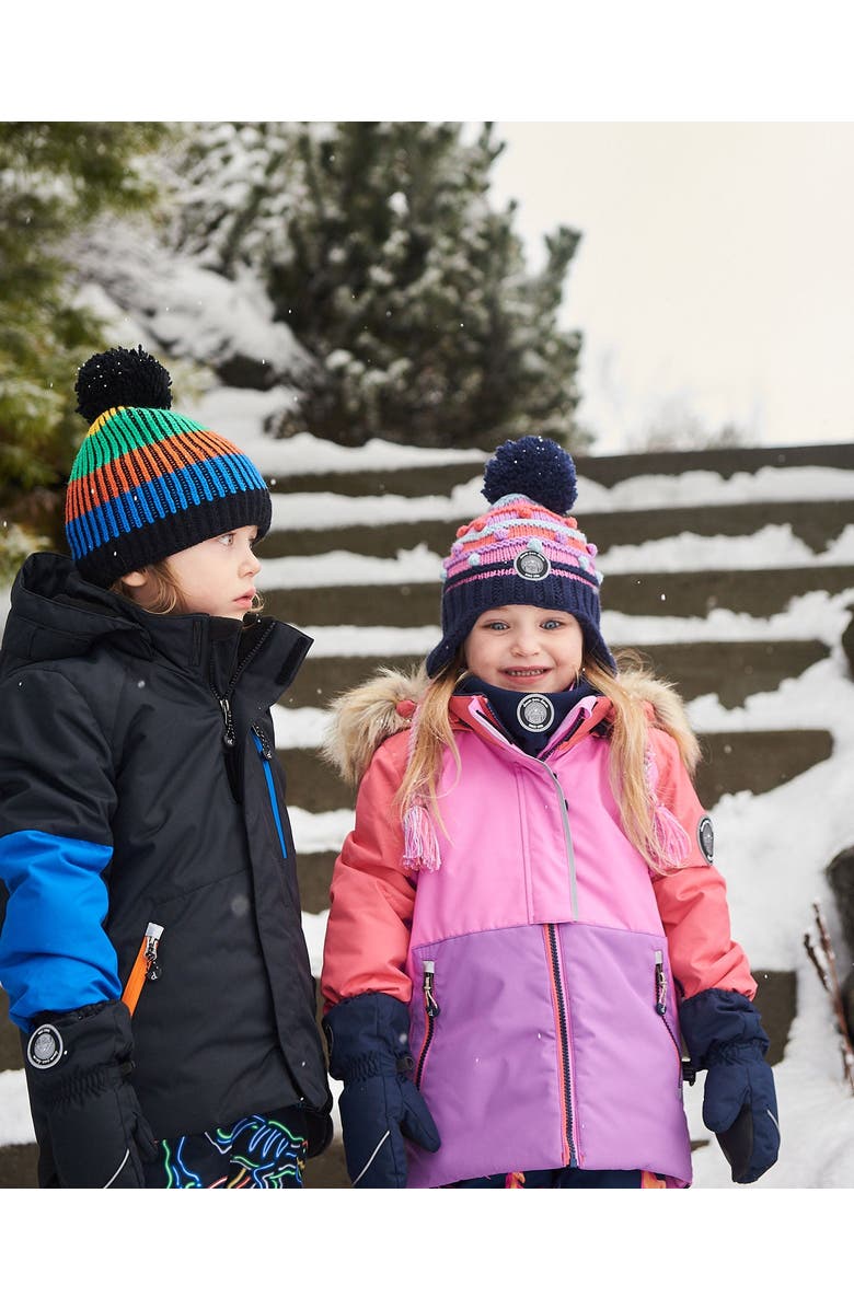 Deux par Deux Girl's Peruvian Knit Hat Navy And Multicolor, Alternate, color, 