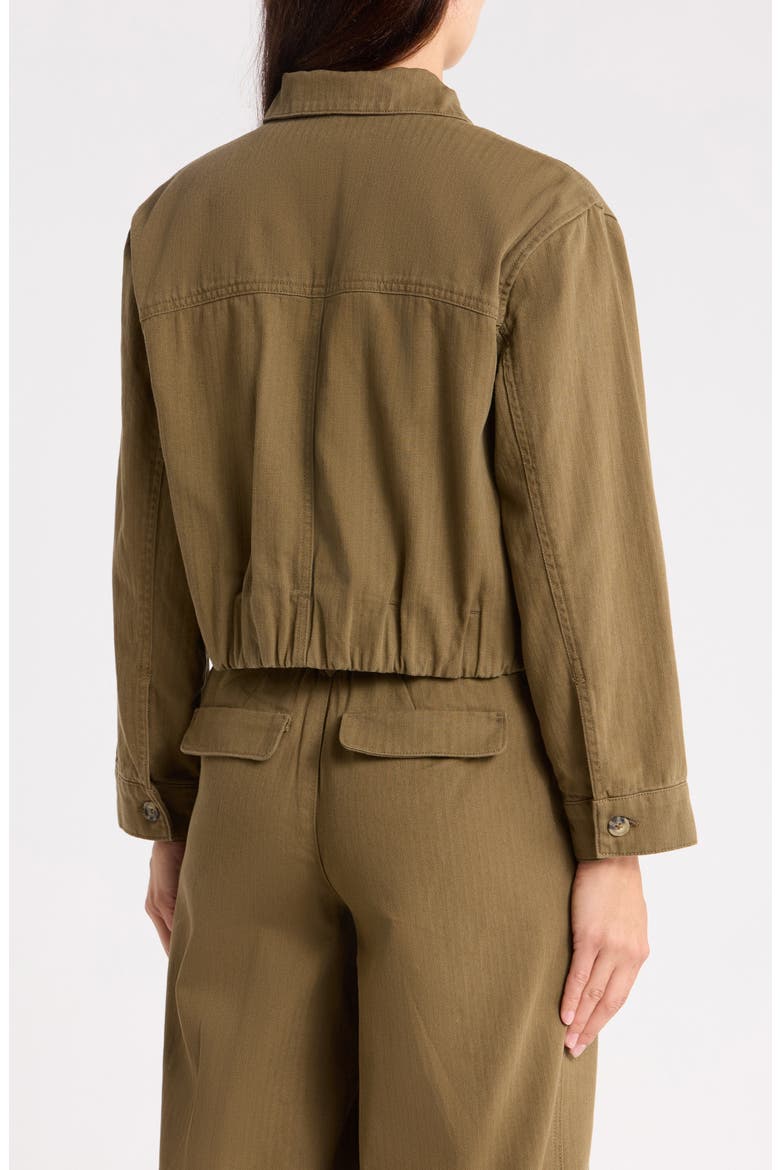 Bubble Hem Jacket, Alternate, color, GOLDEN OLIVE