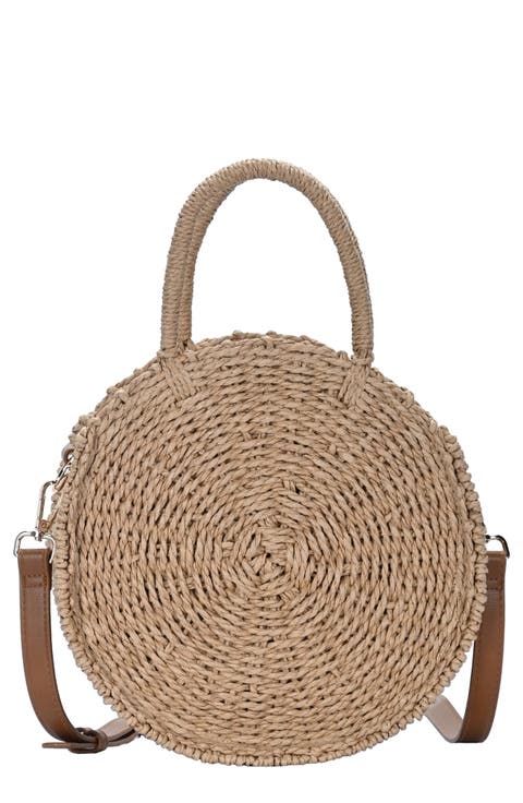 Rattan Canteen Crossbody Bag