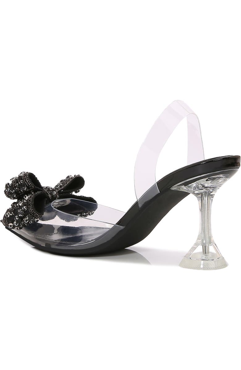 BERNESS Nina Rhinestone Bow Clear Kitten Heel Pump, Alternate, color,