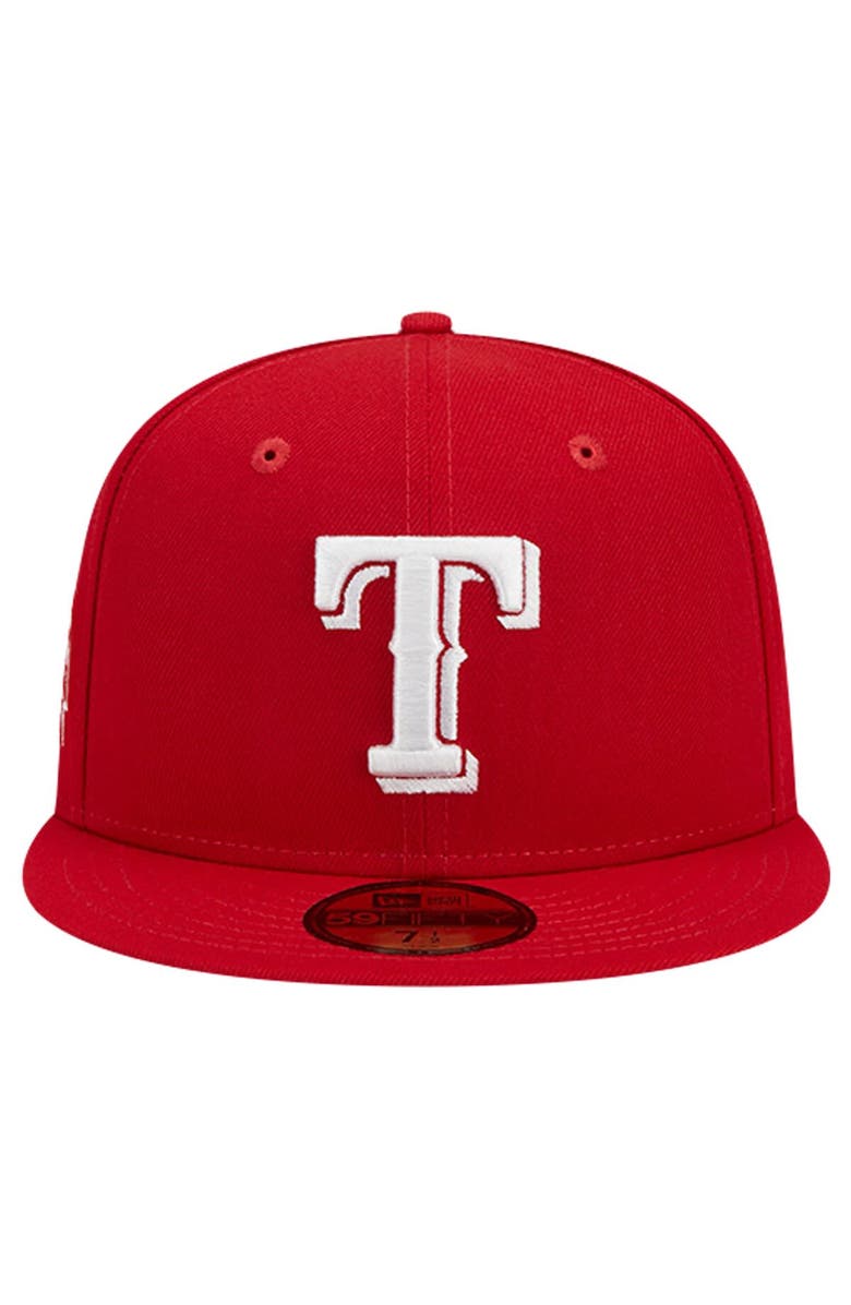 New Era Men's New Era Red Texas Rangers Logo 59FIFTY Fitted Hat, Alternate, color, 