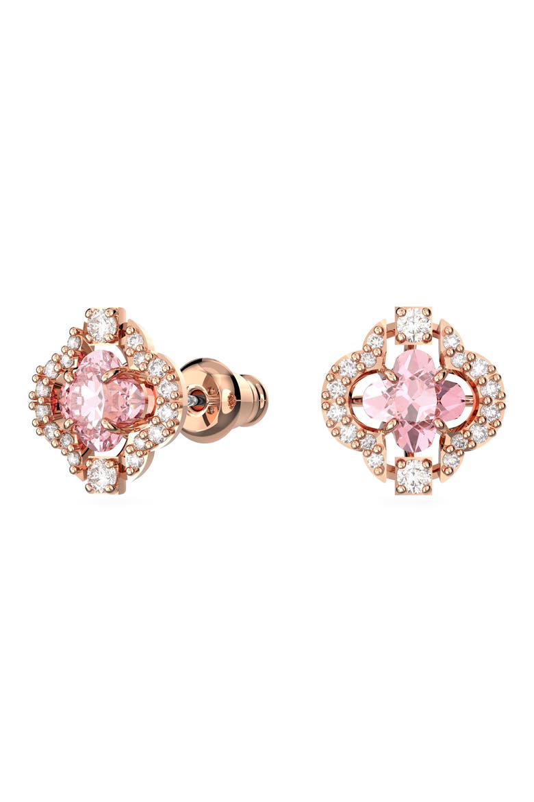 Una Clover Stud Earrings & Necklace Set, Alternate, color, PINK