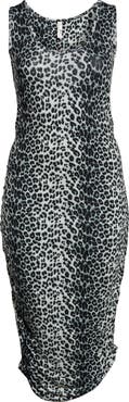 Loveappella Ruched Midi Tank Dress