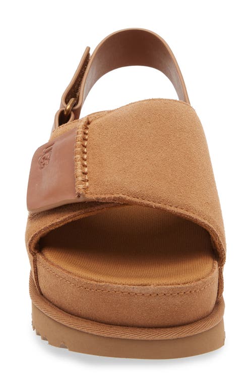 Ugg ® Goldenstar Platform Slingback Sandal In Chestnut