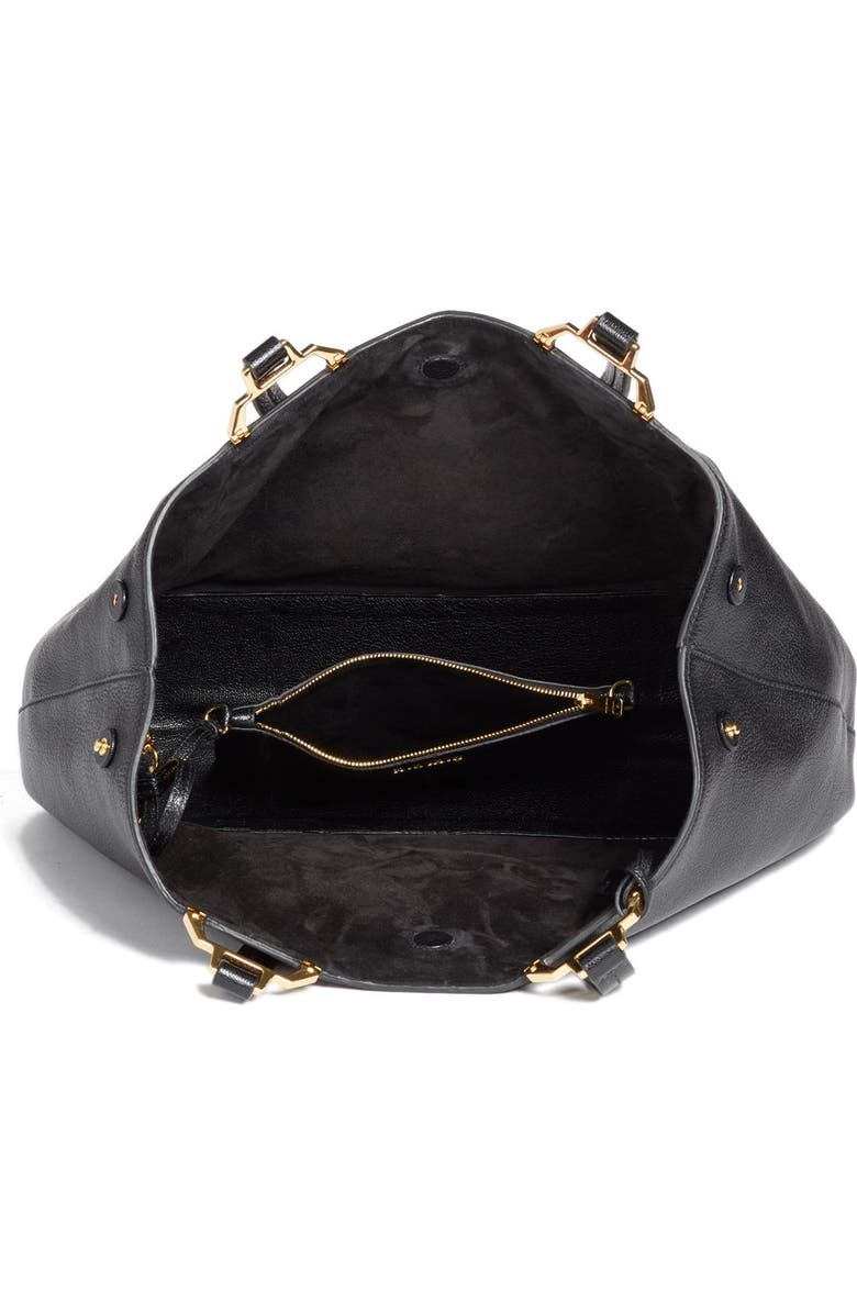 Miu Miu 'Madras' Goatskin Leather Tote, Alternate, color,