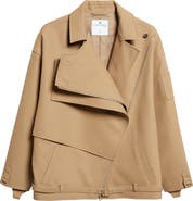 Courrèges Oblique Short Cotton Trench Jacket