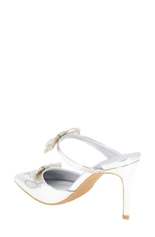 Bcbg Bardia Pointed Toe Mule In Silver