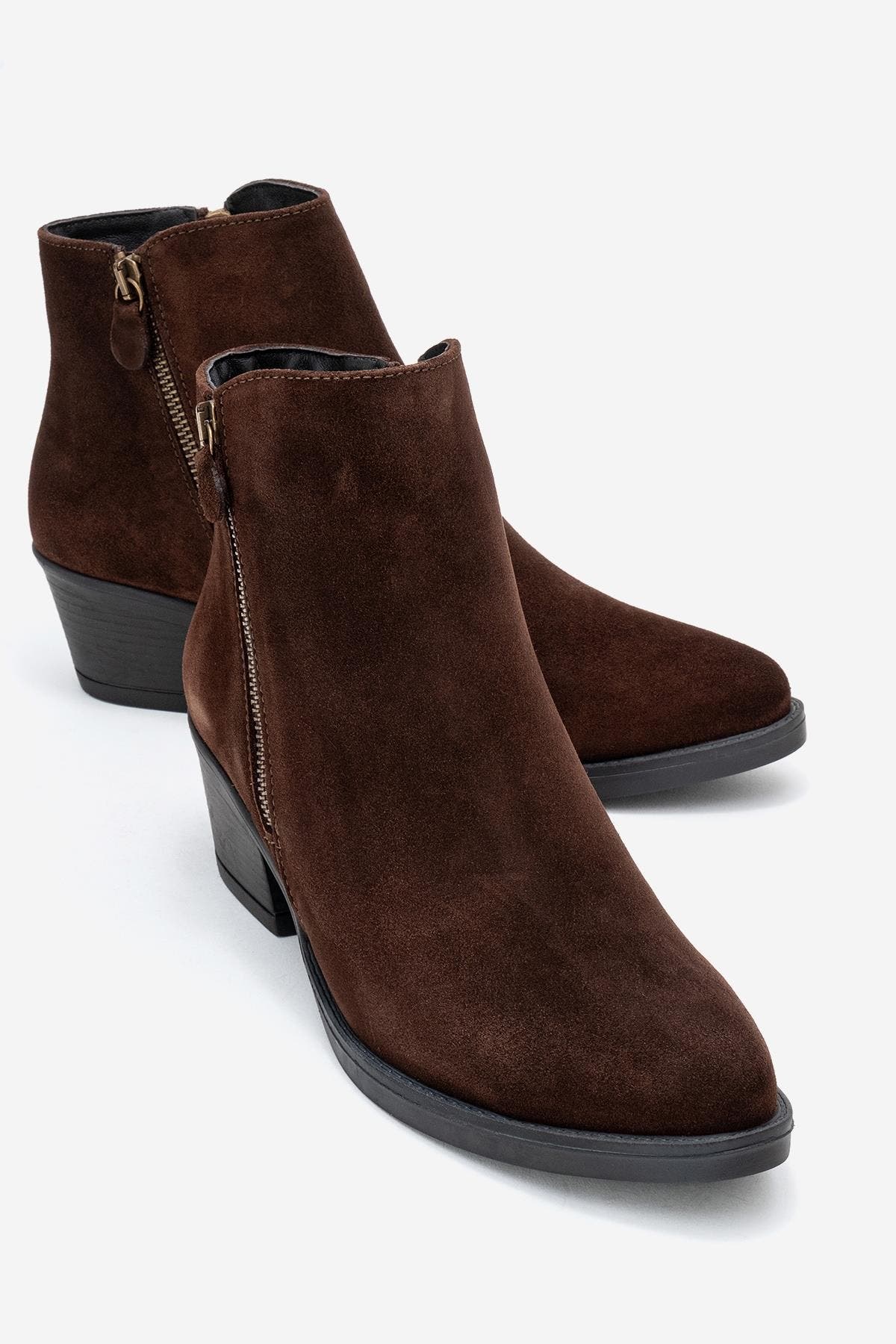 Brown Suede Leather