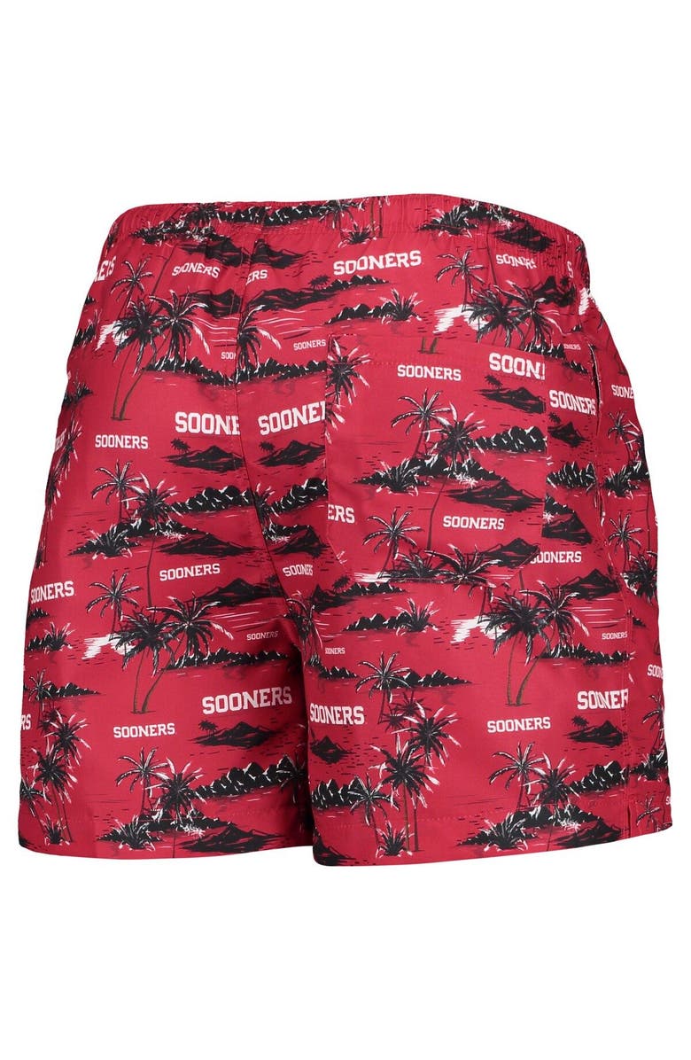 FOCO Men's FOCO Crimson Oklahoma Sooners Island Palm Swim Trunks, Alternate, color, Crimson