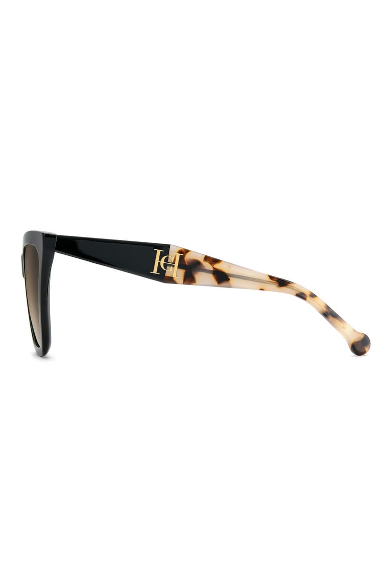 59mm Gradient Cat Eye Sunglasses, Alternate, color, BLACK/ BROWN