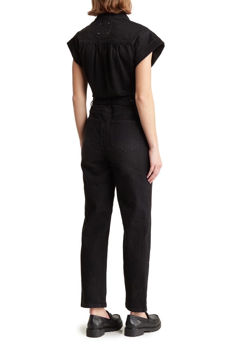 Denim Jumpsuit, Alternate, color, BLACK
