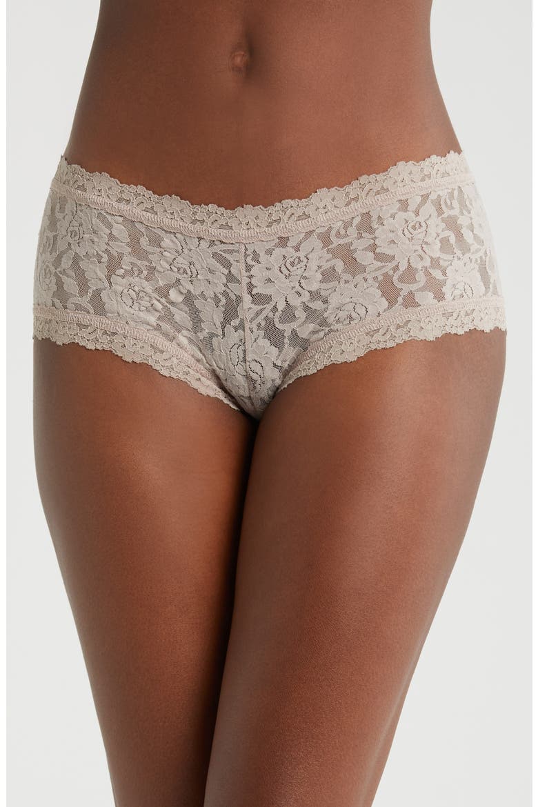 Signature Lace Boyshorts, Main, color, TAUPE