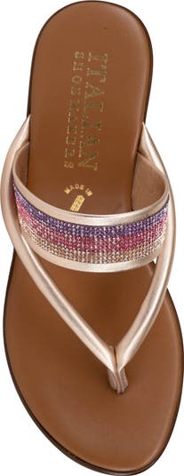 ITALIAN SHOEMAKERS Jaylin Pavé Crystal Wedge Sandal (Women
