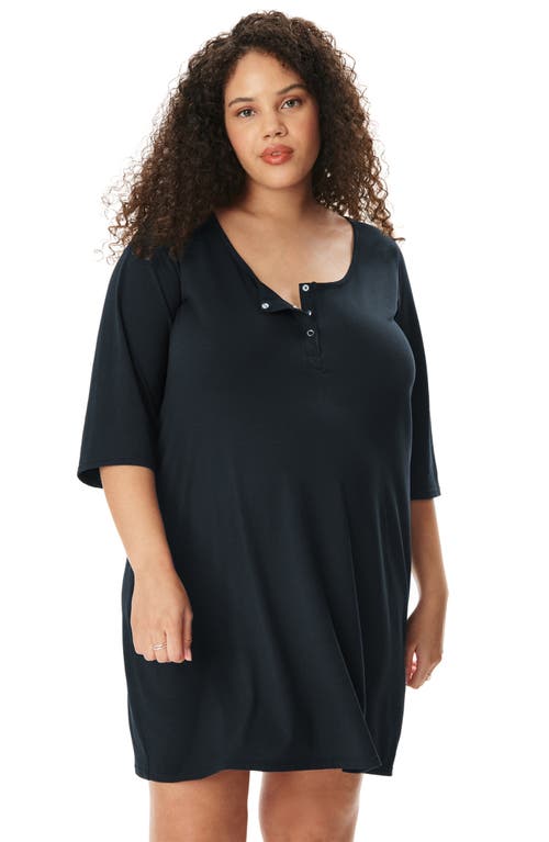 Motherhood Maternity Maternity Sleep Henely Nightgown With Nursing Access In Black
