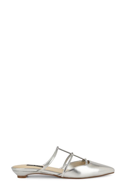 Nine West Paoly Pointed Toe Flat In Silver
