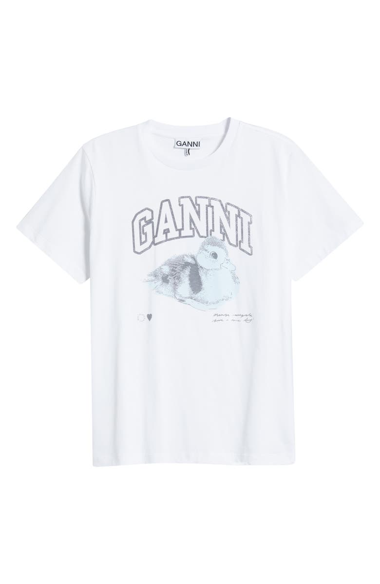 Ganni Basic Duckie Relaxed Graphic T-Shirt, Alternate, color,
