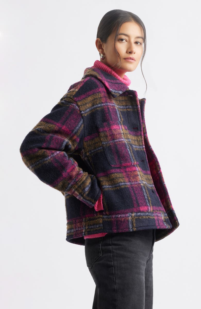 Caslon<sup>®</sup> Plaid Crop Shacket, Main, color, 