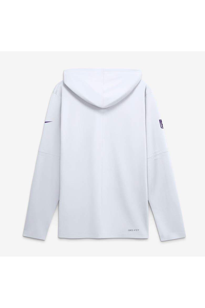 Men's Nike White Minnesota Vikings Sideline Alternate Lightweight Long Sleeve Hooded Dri-FIT T-Shirt, Alternate, color, White