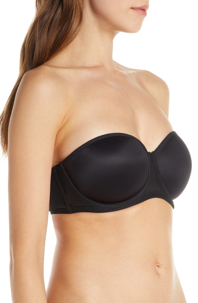 Le Mystère Soirée Convertible Strapless Underwire Bra, Alternate, color, Black