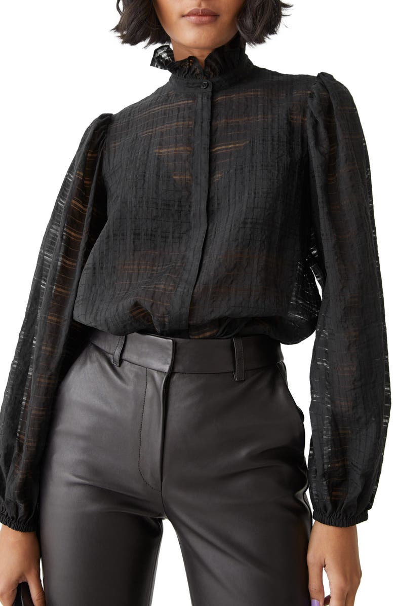 & Other Stories Ruffle Collar Blouse, Main, color,