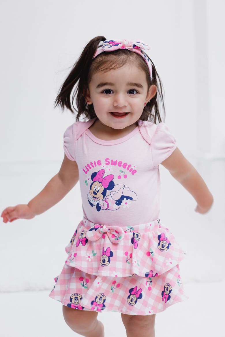 Minnie Mouse Bodysuit and Skirt Set, Alternate, color, Minnie Pink Gingham
